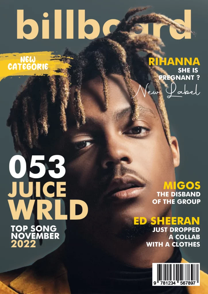 Couverture magazine billboard juice world - Jordan amegassivi
