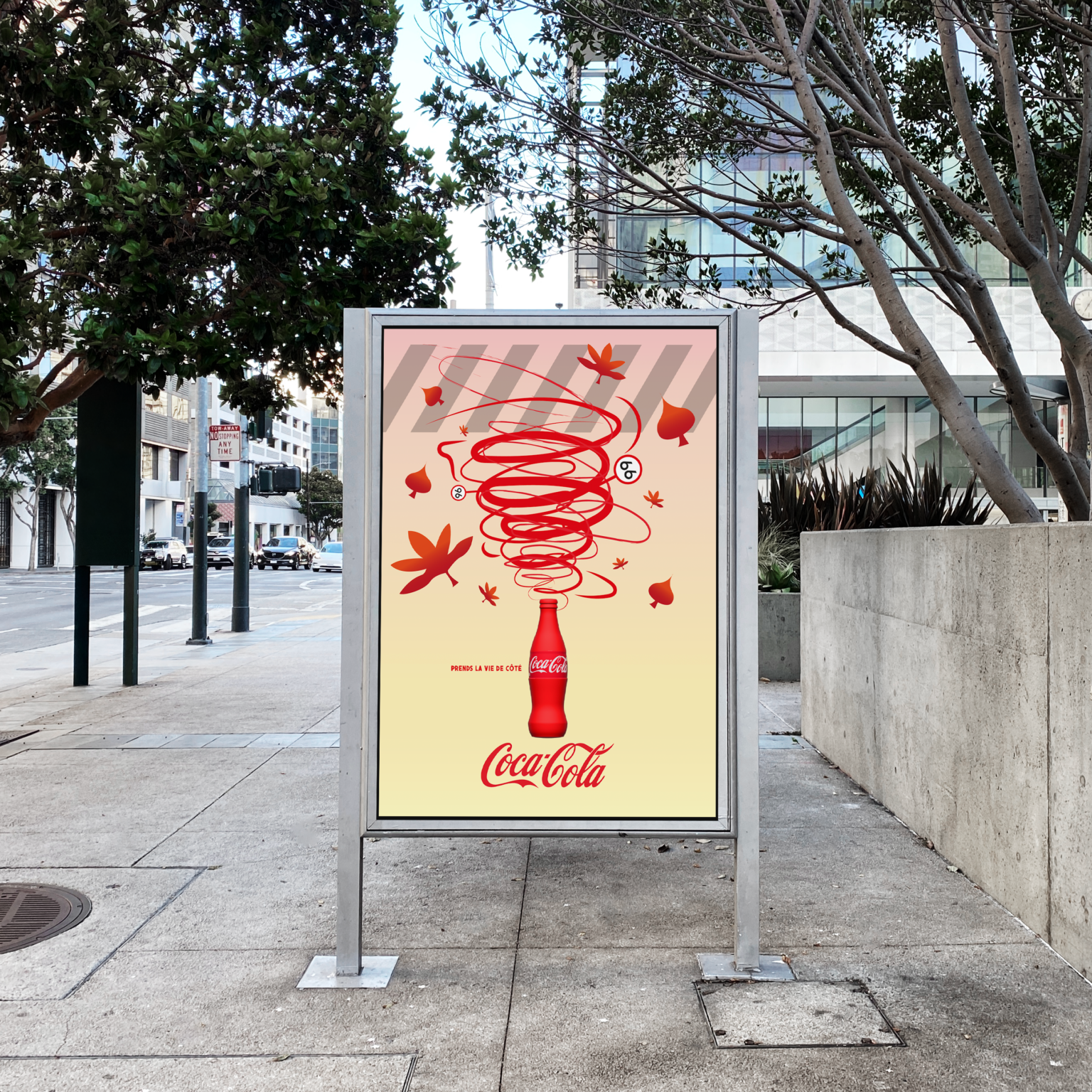 Mockup 2 coca cola prend la vie de cote